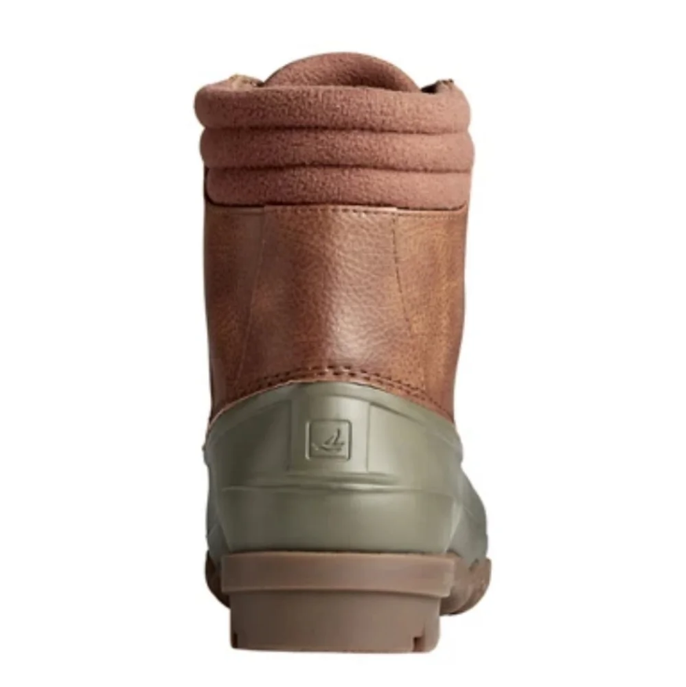 Sperry Top Sider Waterproof Duck Boot Olive and Tan